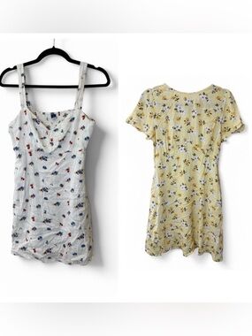 Old Navy Floral Mini Dresses Size S Cottagecore Spring Summer Bundle Lot of 2